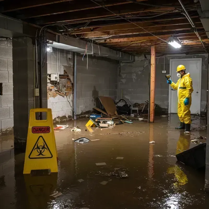 Flooded Basement Electrical Hazard in Doolittle, TX Property